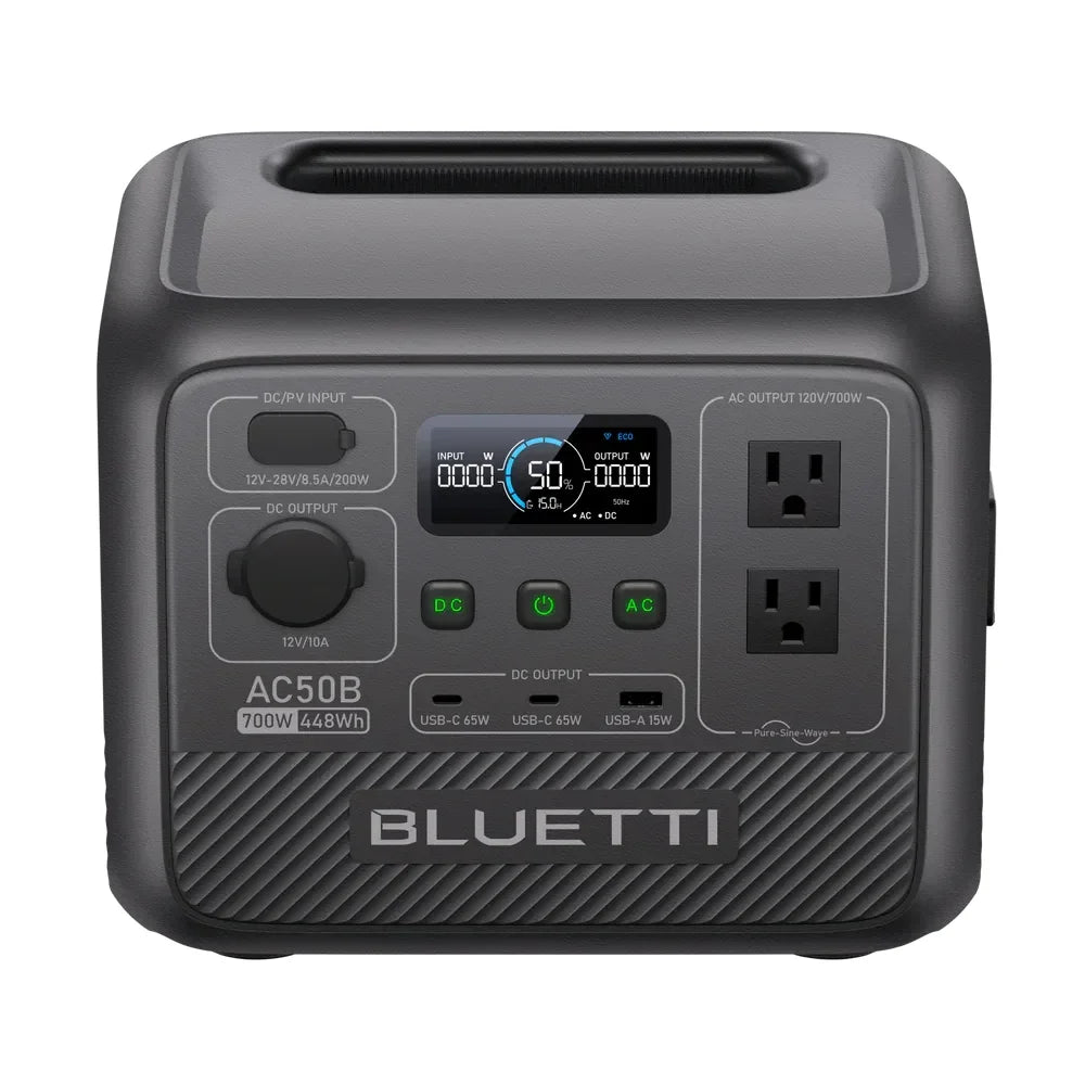 BLUETTI AC50B Portable Power Station 700W 448Wh Outdoor Use