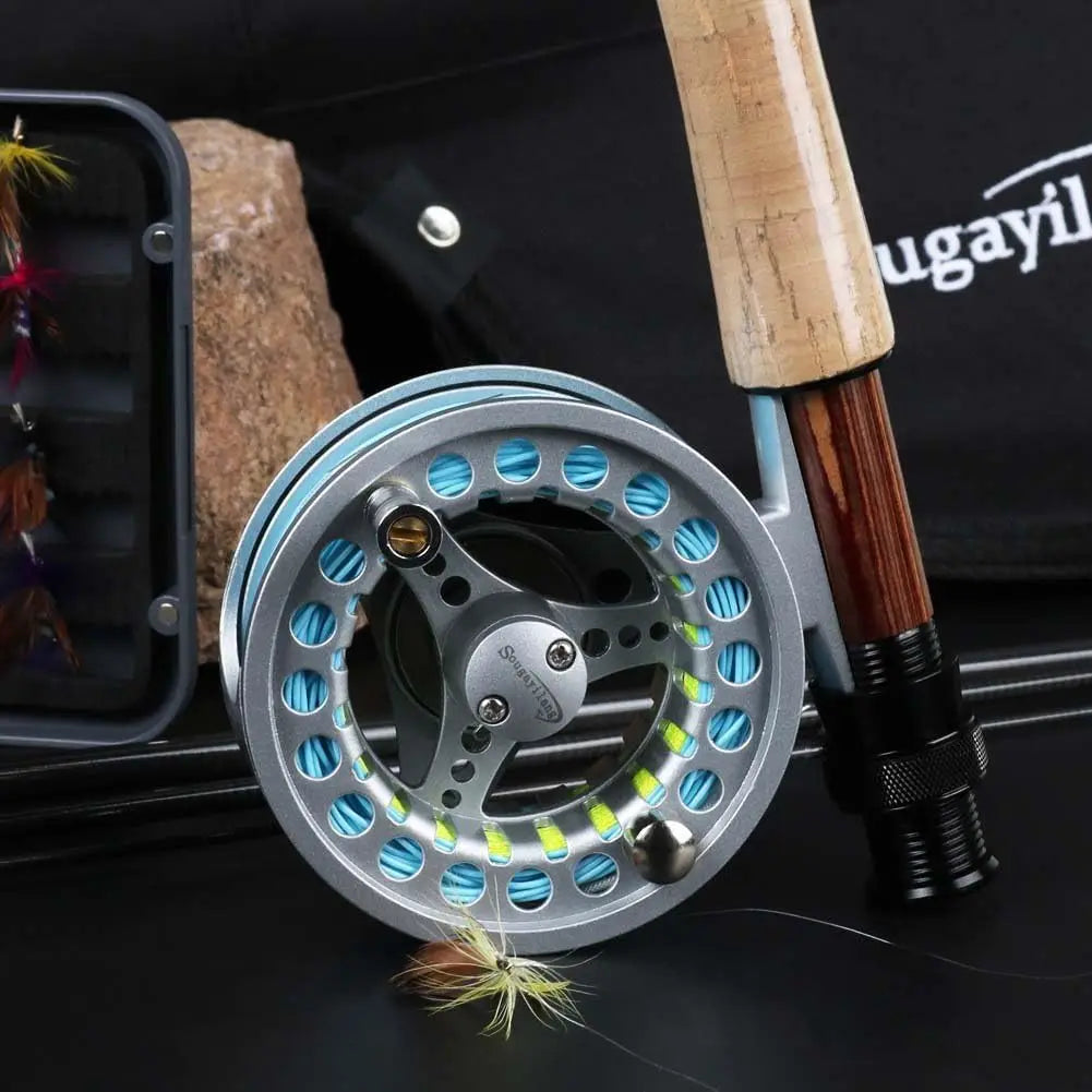 Fly Fishing Rod And Reel Combo Kit Saltwater Freshwater Angling