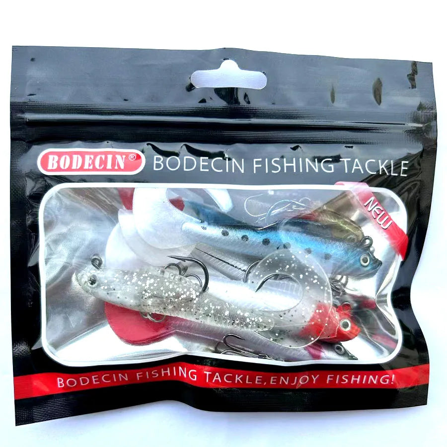 Six Piece Wobblers Soft Silicone Lures for Sea Bass