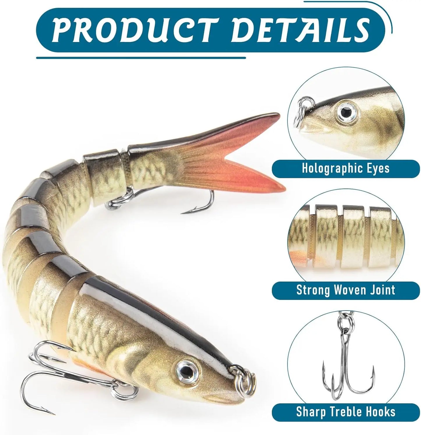Realistic Fishing Lures for Bass Trout and More Freshwater Saltwater