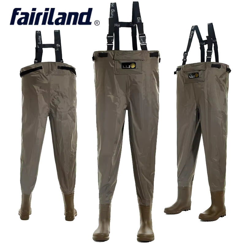 420D 210D 70D Taiwan Nylon Waterproof Stocking Foot Fly Fishing Chest Waders Pant for Men and Women with Phone Case