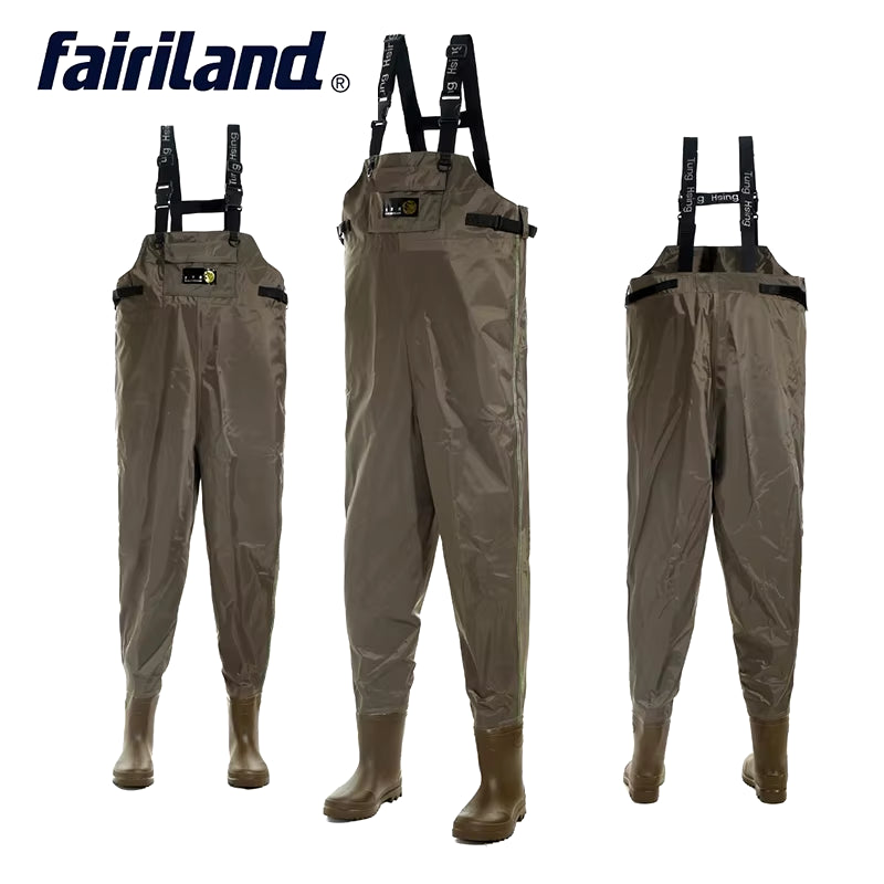 420D 210D 70D Taiwan Nylon Waterproof Stocking Foot Fly Fishing Chest Waders Pant for Men and Women with Phone Case