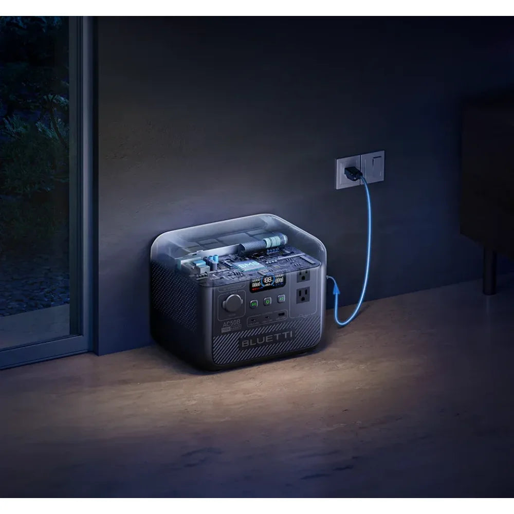 BLUETTI AC50B Portable Power Station 700W 448Wh Outdoor Use