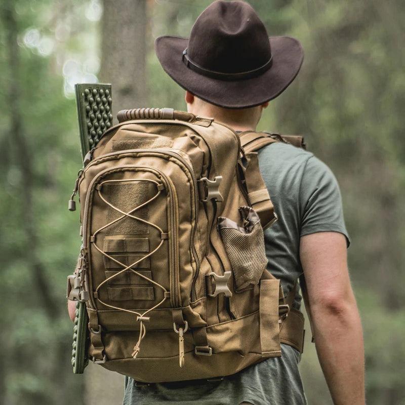 LQARMY Outdoor Tactical Backpack Military Rucksack for Hiking Camping