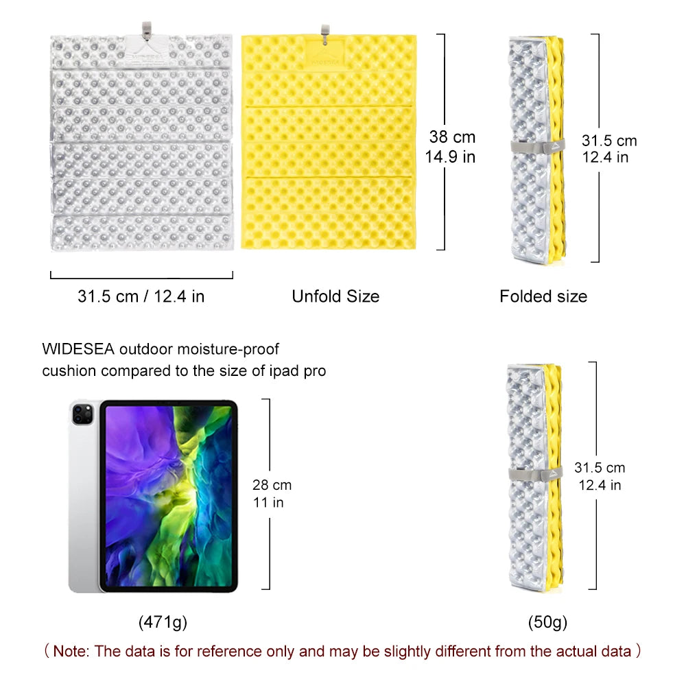 Widesea Outdoor Foldable Camping Mat Ultralight Cushion Seat