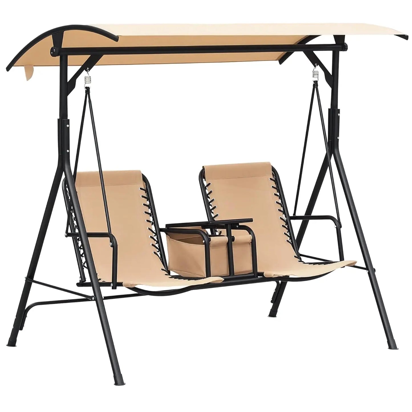 HUANZHUANG Outdoor Patio Swing Chair With Canopy Glider