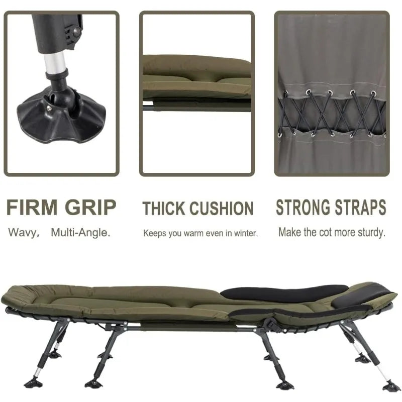 Camping Cot For Adults With Bag Heavy Duty Folding Bed
