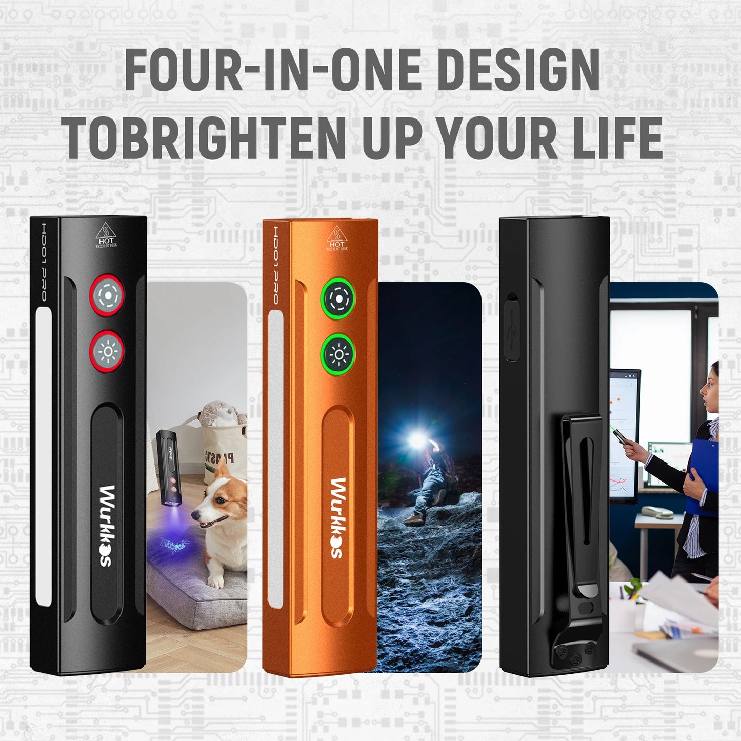 Wurkkos HD01 PRO Rechargeable EDC Flashlight