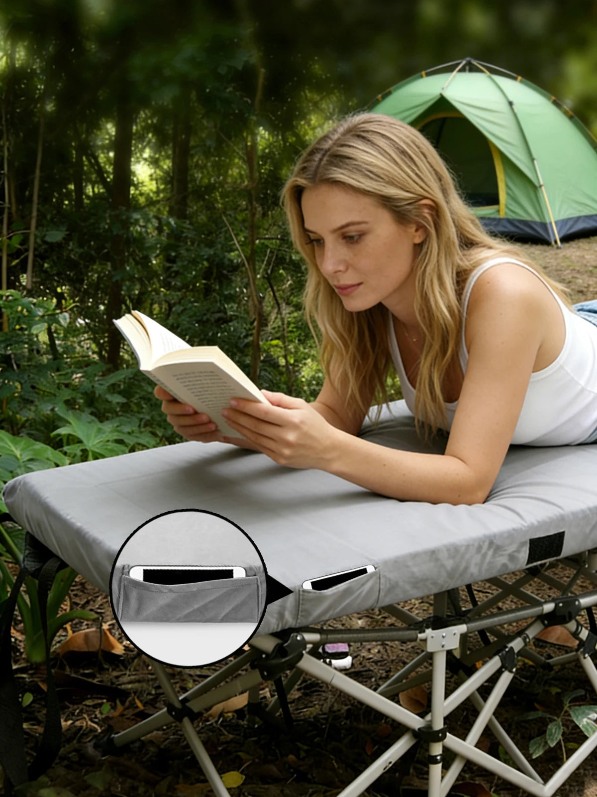 Memory Foam Camping Mattress Portable Roll Up Sleeping Pad