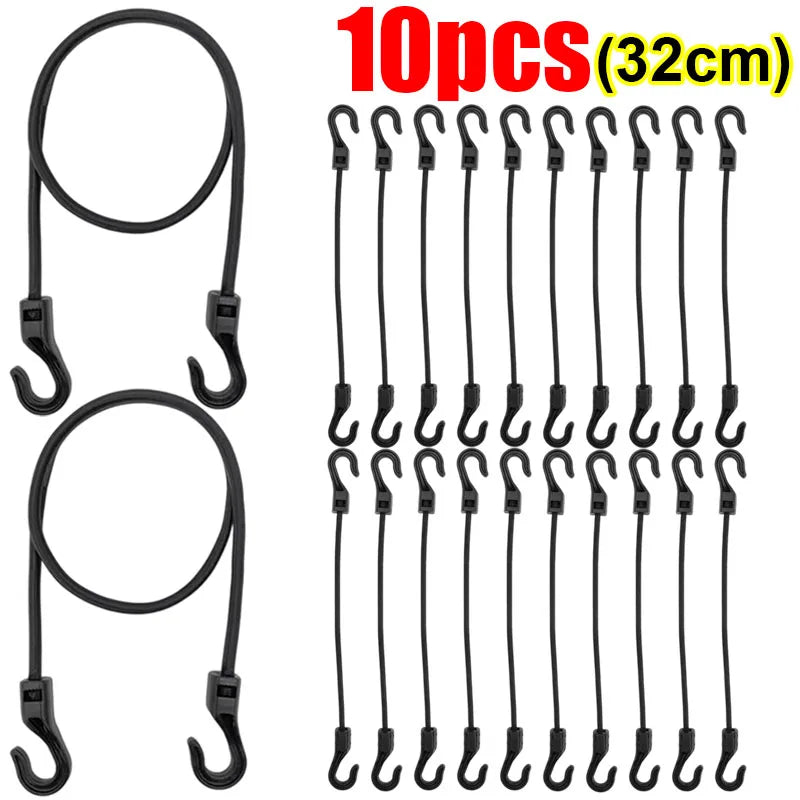 Stretchable Bungee Cord With Hook Nylon Elastic Rope For Camping