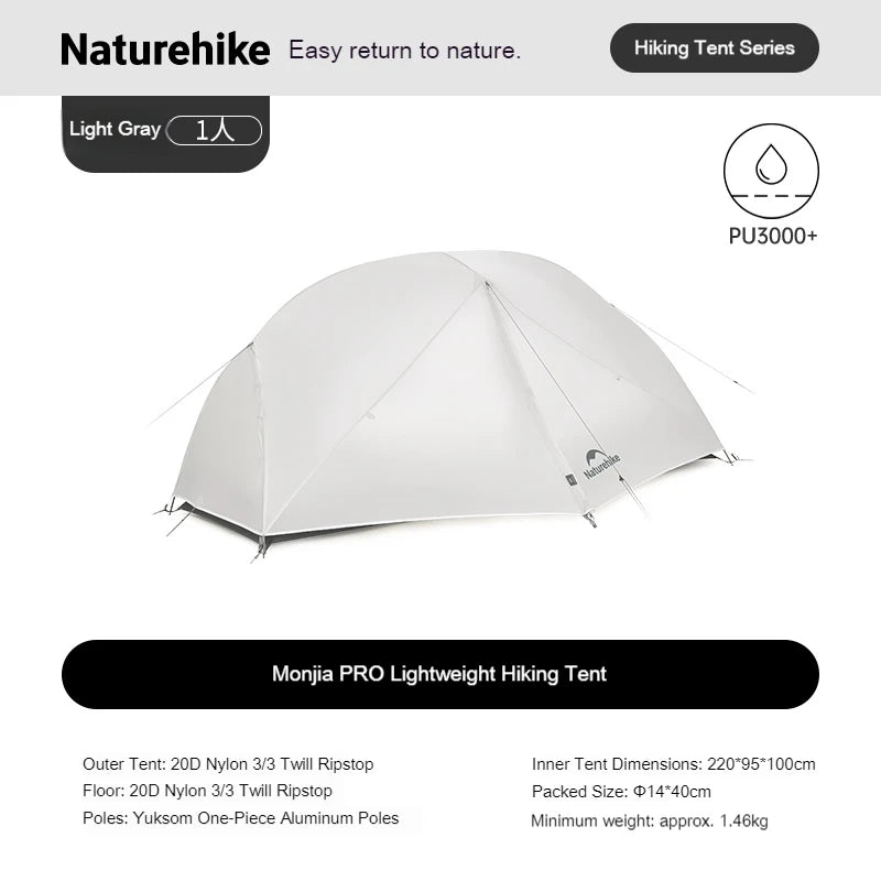 Naturehike Mongar Pro Camping Tent Ultralight Three Season Backpacking