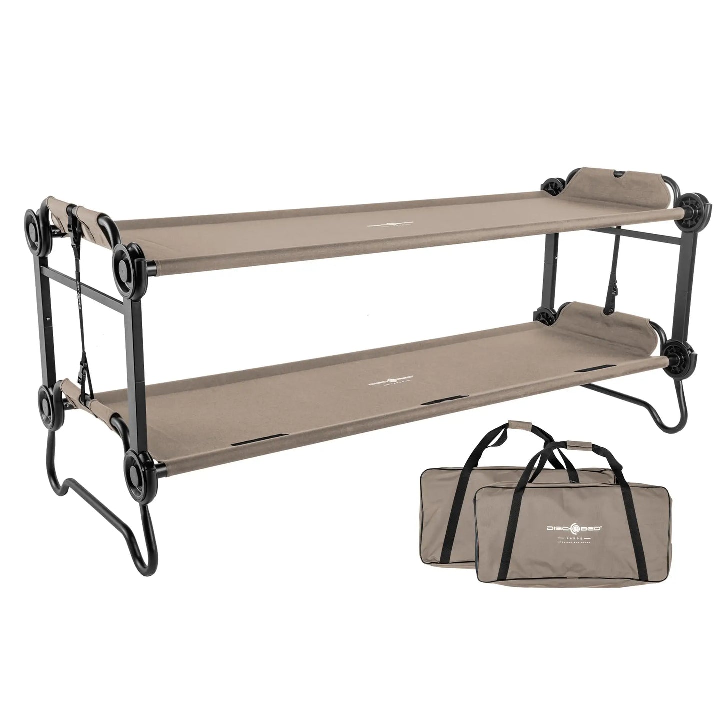 Disc-O-Bed Outdoor Convertible 2 Person Camping Cot Bench System
