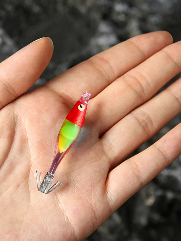 Luminous UV Blowing Tube Squid Jig Lure Sea Fishing