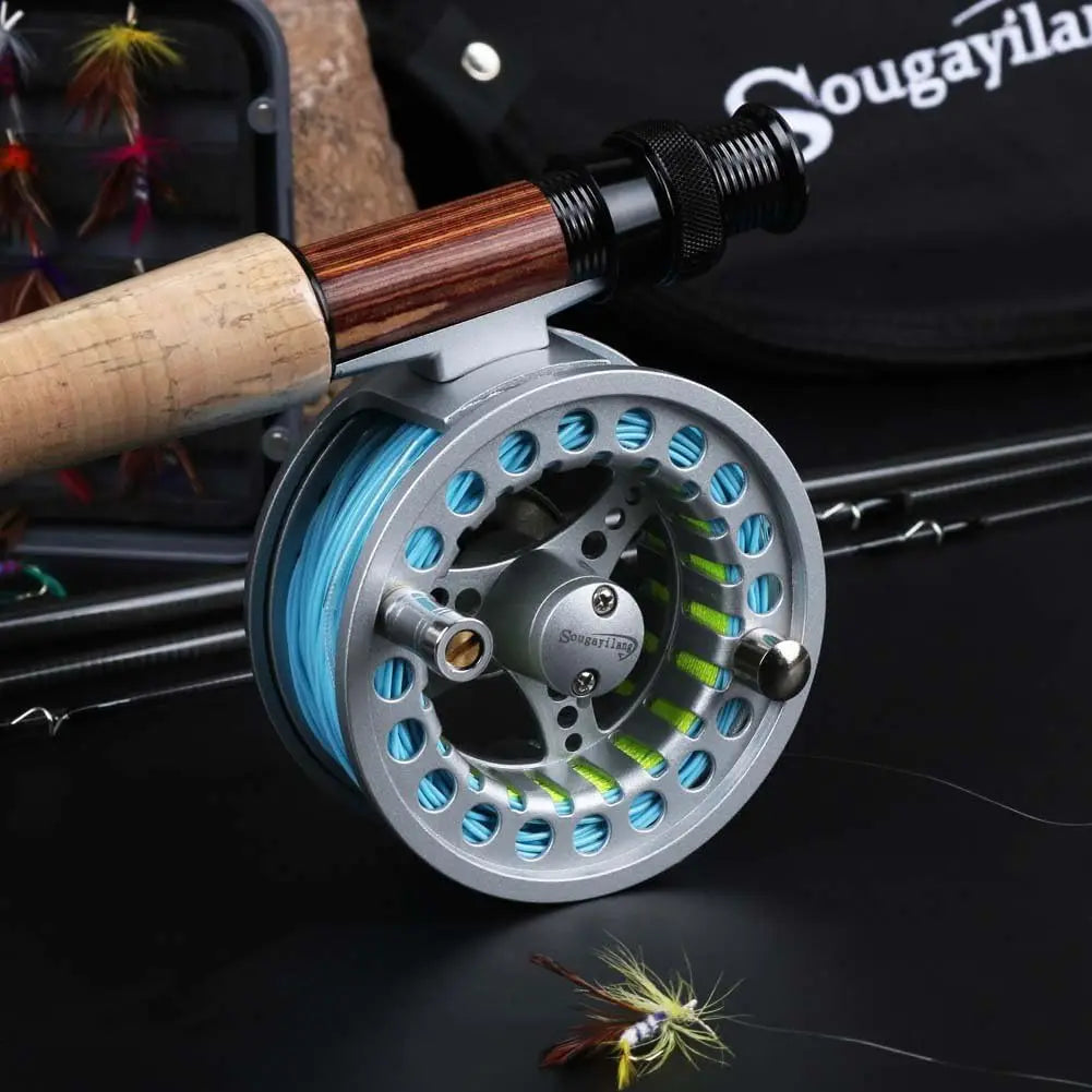 Fly Fishing Rod And Reel Combo Kit Saltwater Freshwater Angling