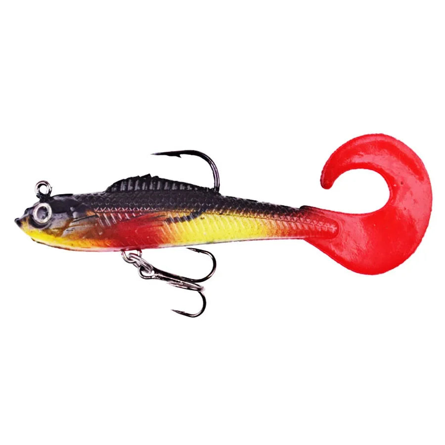 Six Piece Wobblers Soft Silicone Lures for Sea Bass