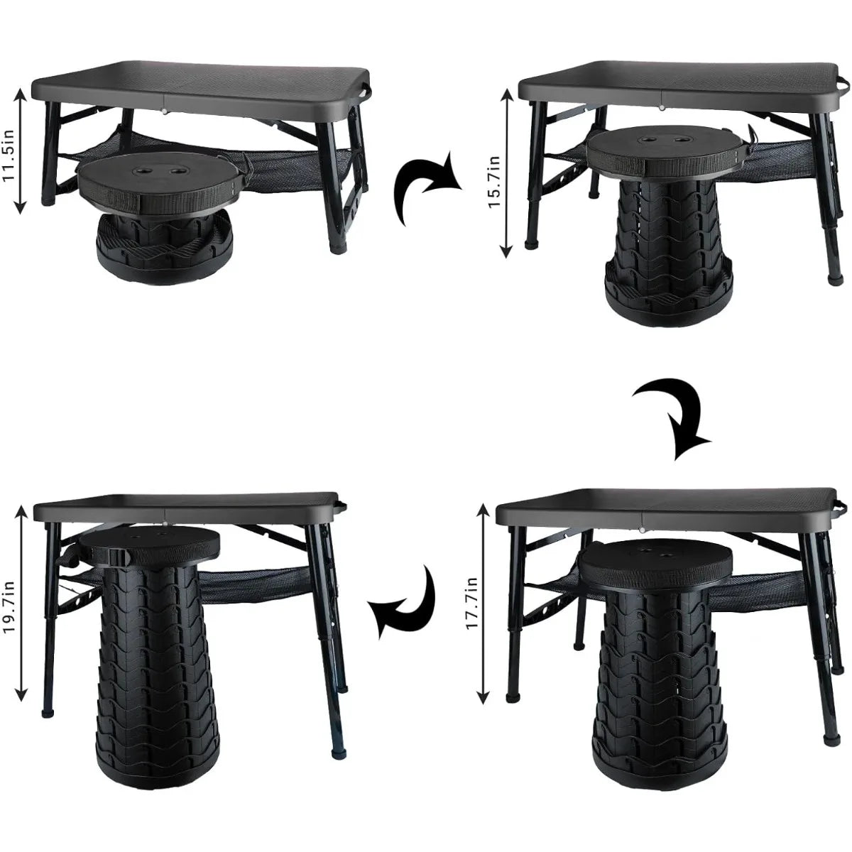 XIUWO Folding Table And Stool Portable For Camping