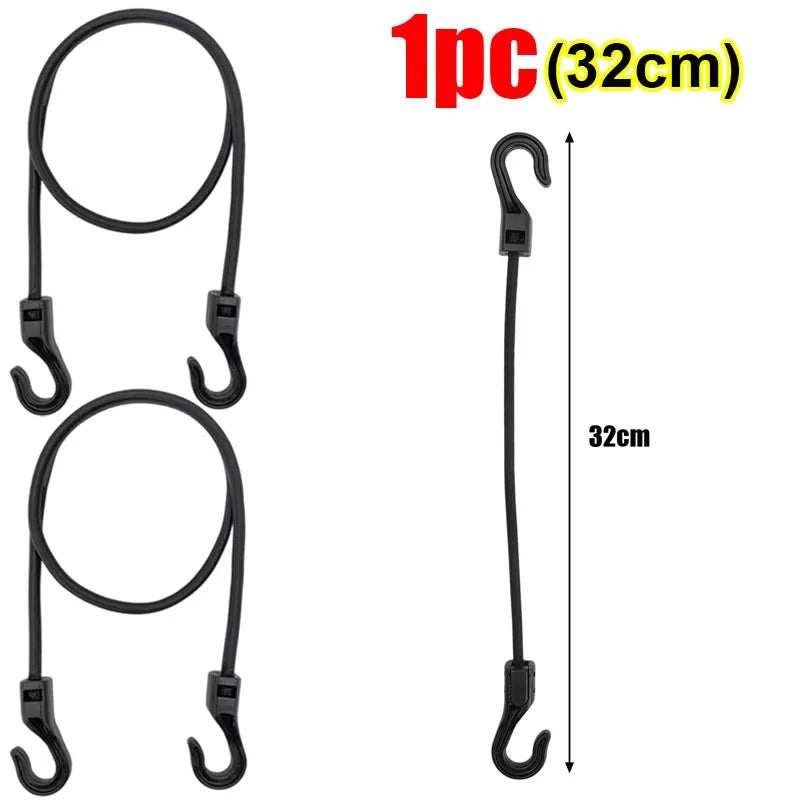 Stretchable Bungee Cord With Hook Nylon Elastic Rope For Camping