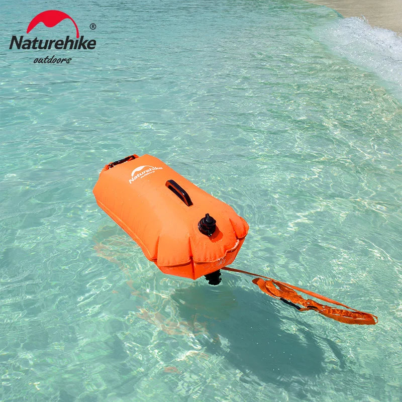 Inflatable Waterproof Swimming Buoy Dry Bag 28L With Adjustable Belt