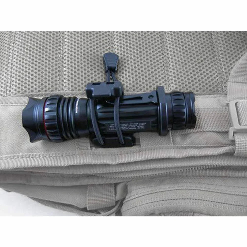 Molle Clip Flashlight Holder For Backpack Outdoor Tactical Gear