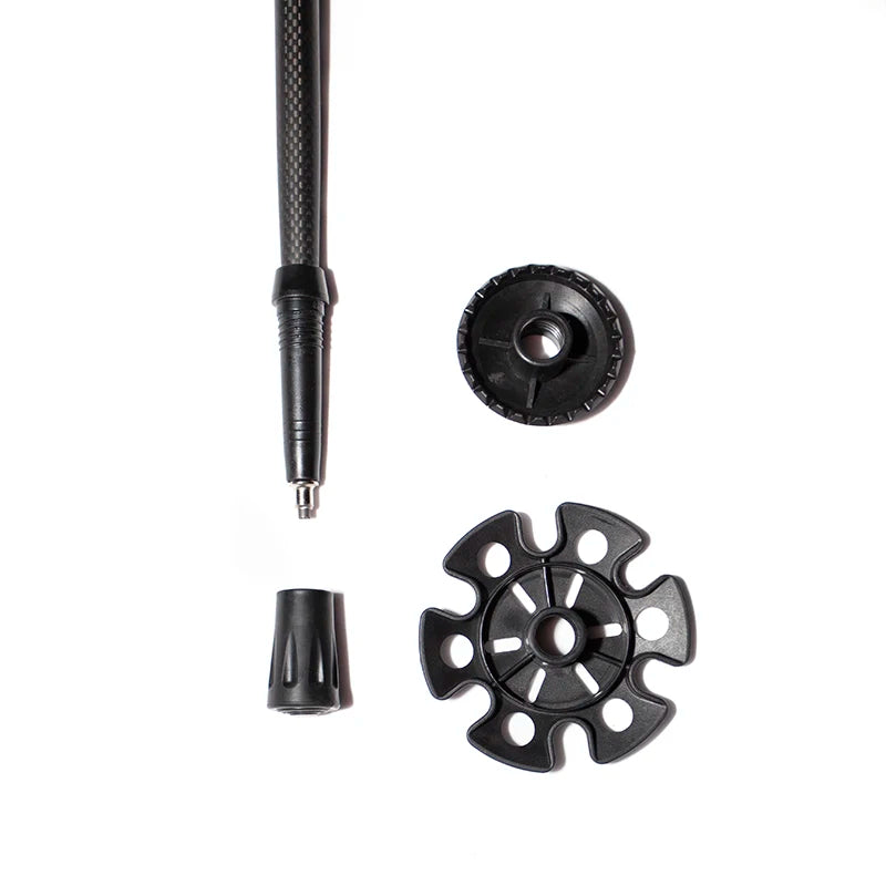 OKHEALING Ultralight Carbon Fiber Trekking Poles Folding Walking Sticks