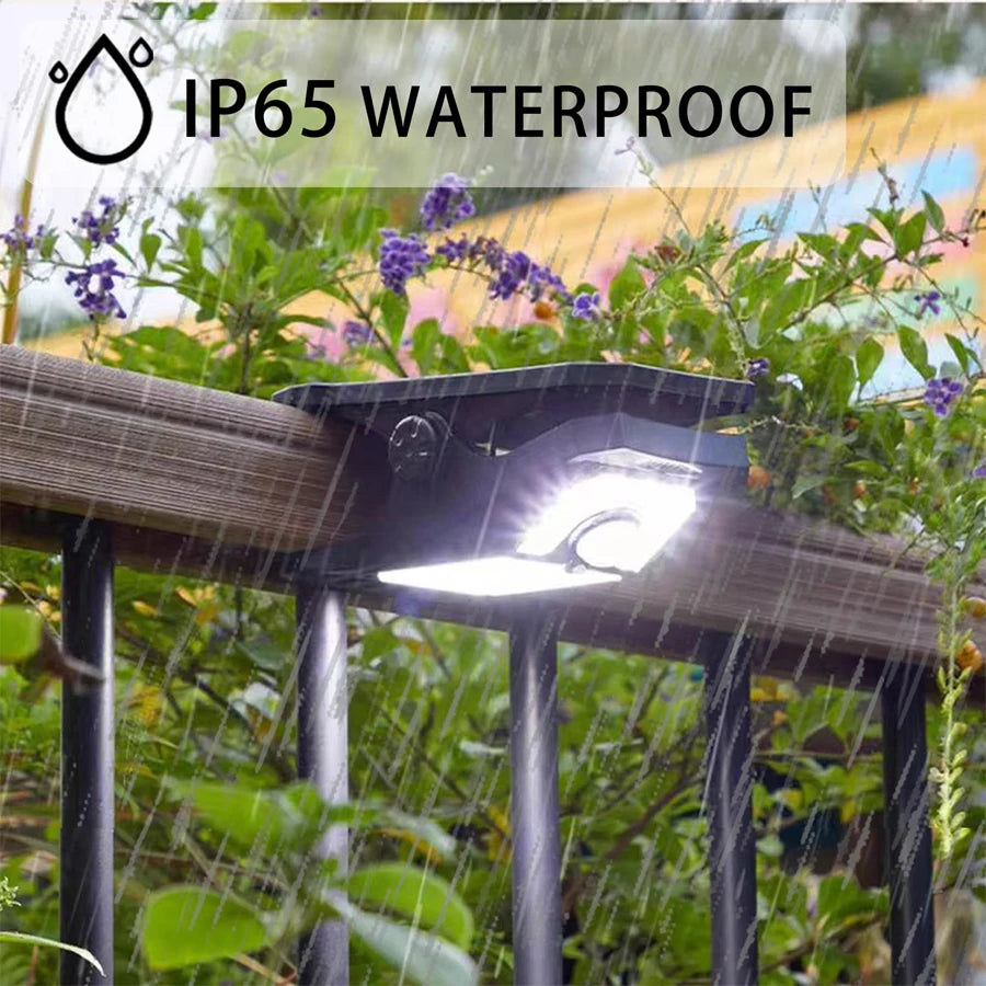 118LED USB Solar Clip Lights With Motion Sensor Remote Control