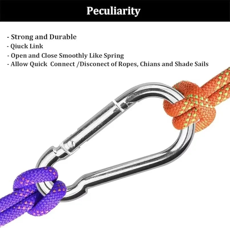 Alloy Carabiner Survival Gear Mountaineering Hook Outdoor Keychain
