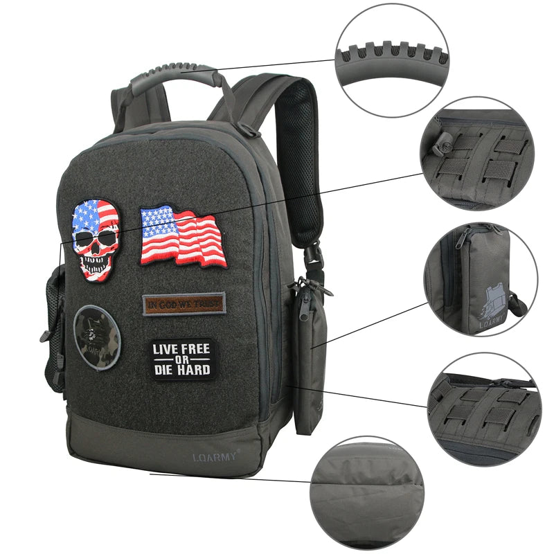 LQARMY Outdoor Tactical Backpack Military Laptop Bag