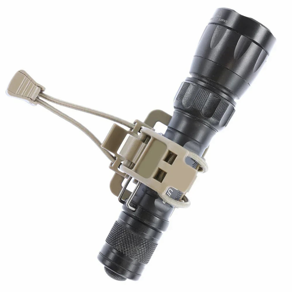 Molle Clip Flashlight Holder For Backpack Outdoor Tactical Gear