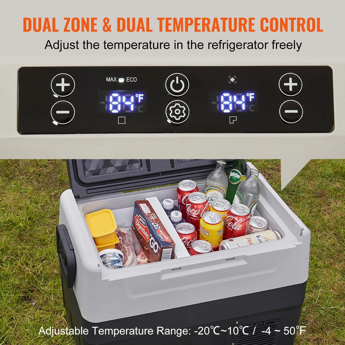 SucceBuy Portable Car Refrigerator Cooler With Wheel Compressor Freezer