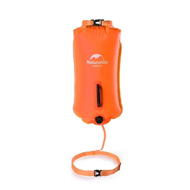 Inflatable Waterproof Swimming Buoy Dry Bag 28L With Adjustable Belt