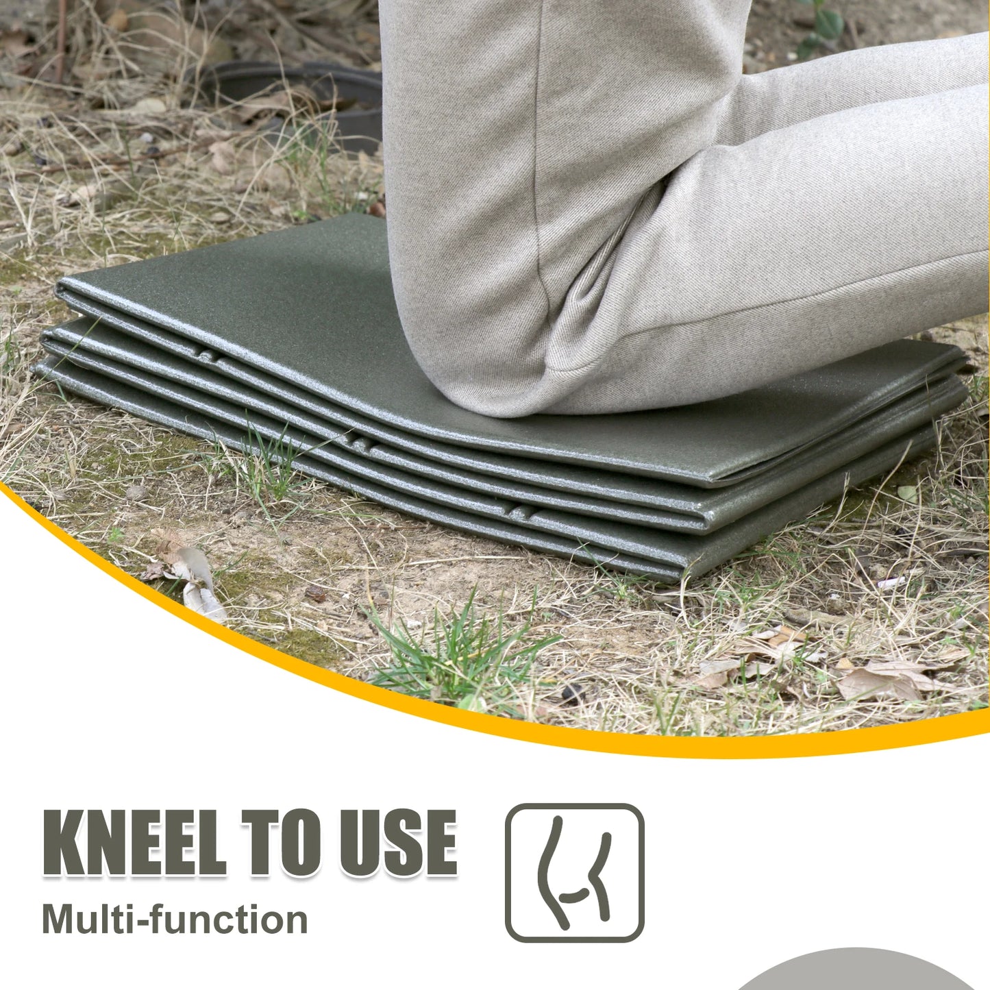 Tactical Foldable Sleeping Mat Waterproof Kneeling Pad For Camping Outdoors