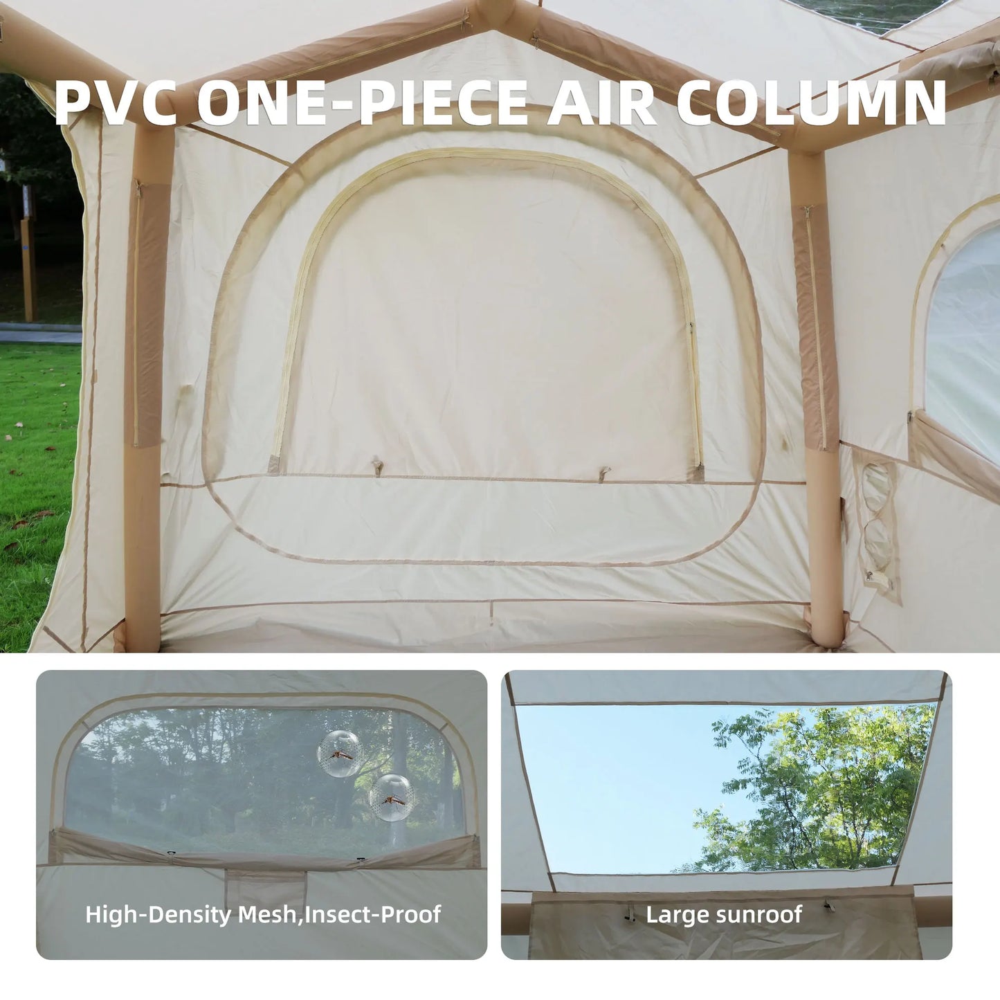 Inflatable Camping Tent Easy Setup Waterproof Air Glamping
