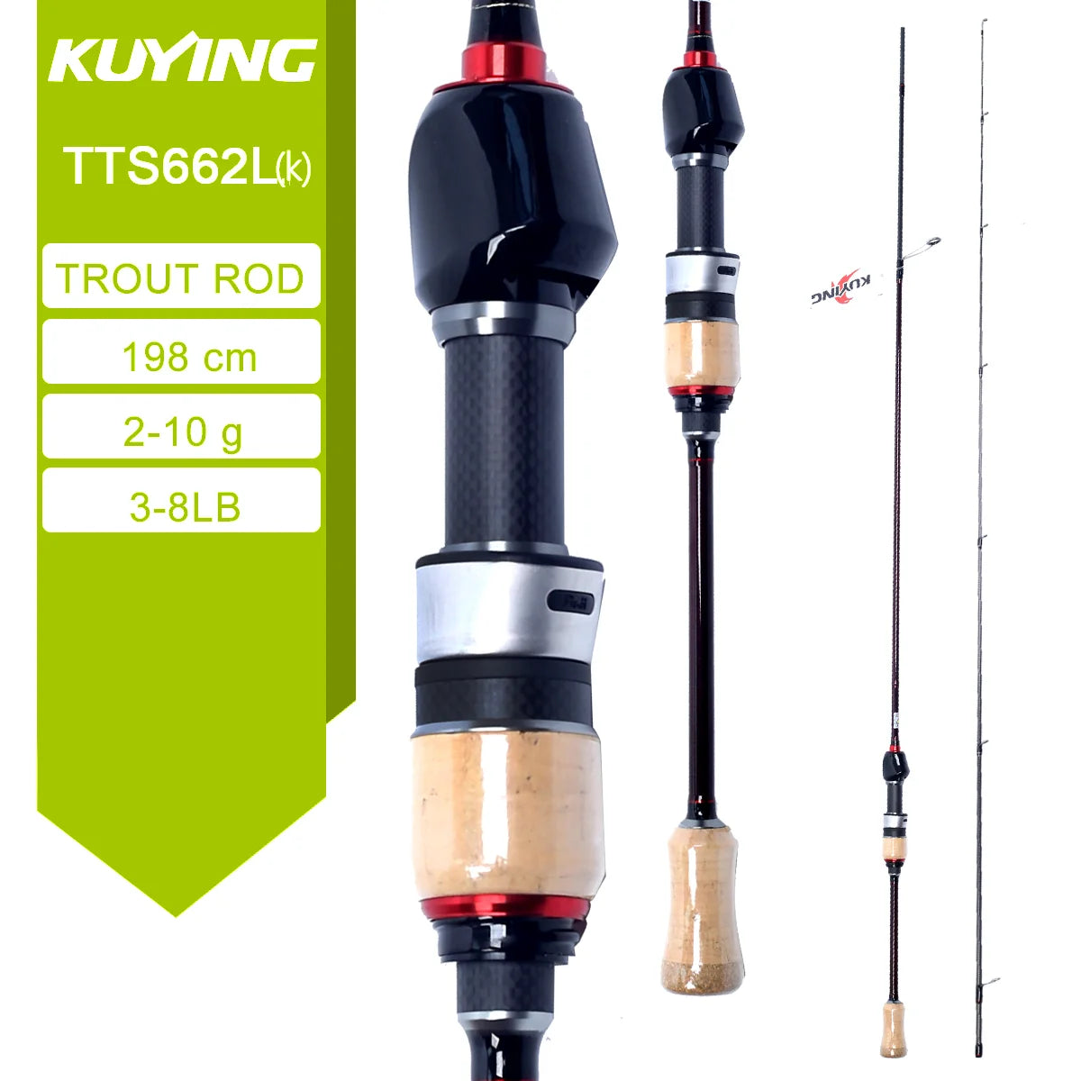 Kuying Lure Rod Casting Spinning Carbon Fishing Rod
