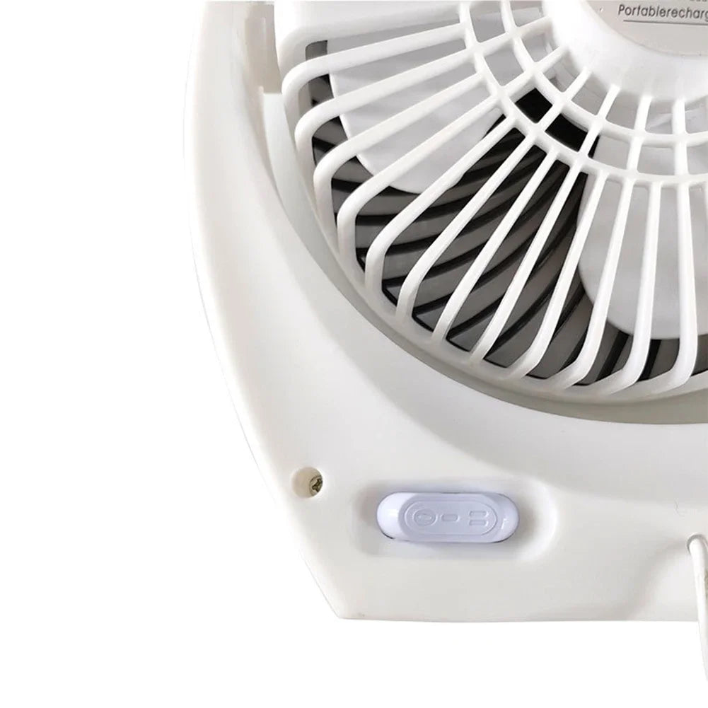 Solar Panel Powered Camping Fan With USB Charger Outdoor Fan
