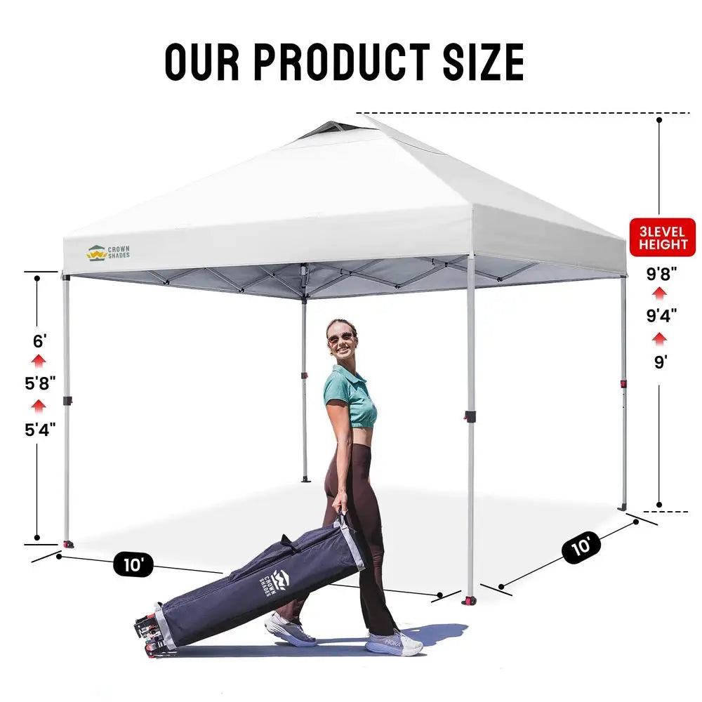 10x10 Pop Up Canopy Center Lock System And Storage Bag
