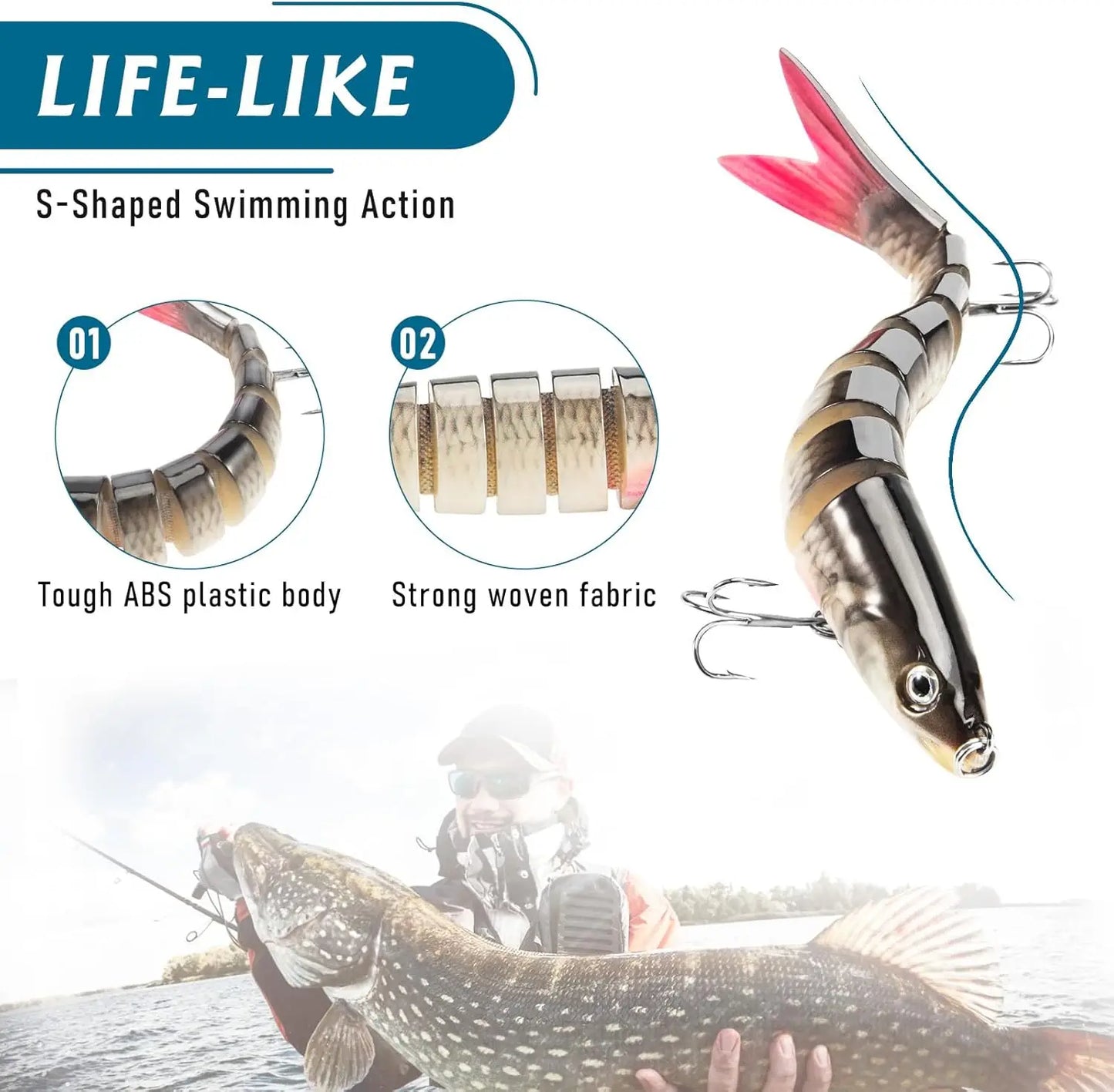 Realistic Fishing Lures for Bass Trout and More Freshwater Saltwater