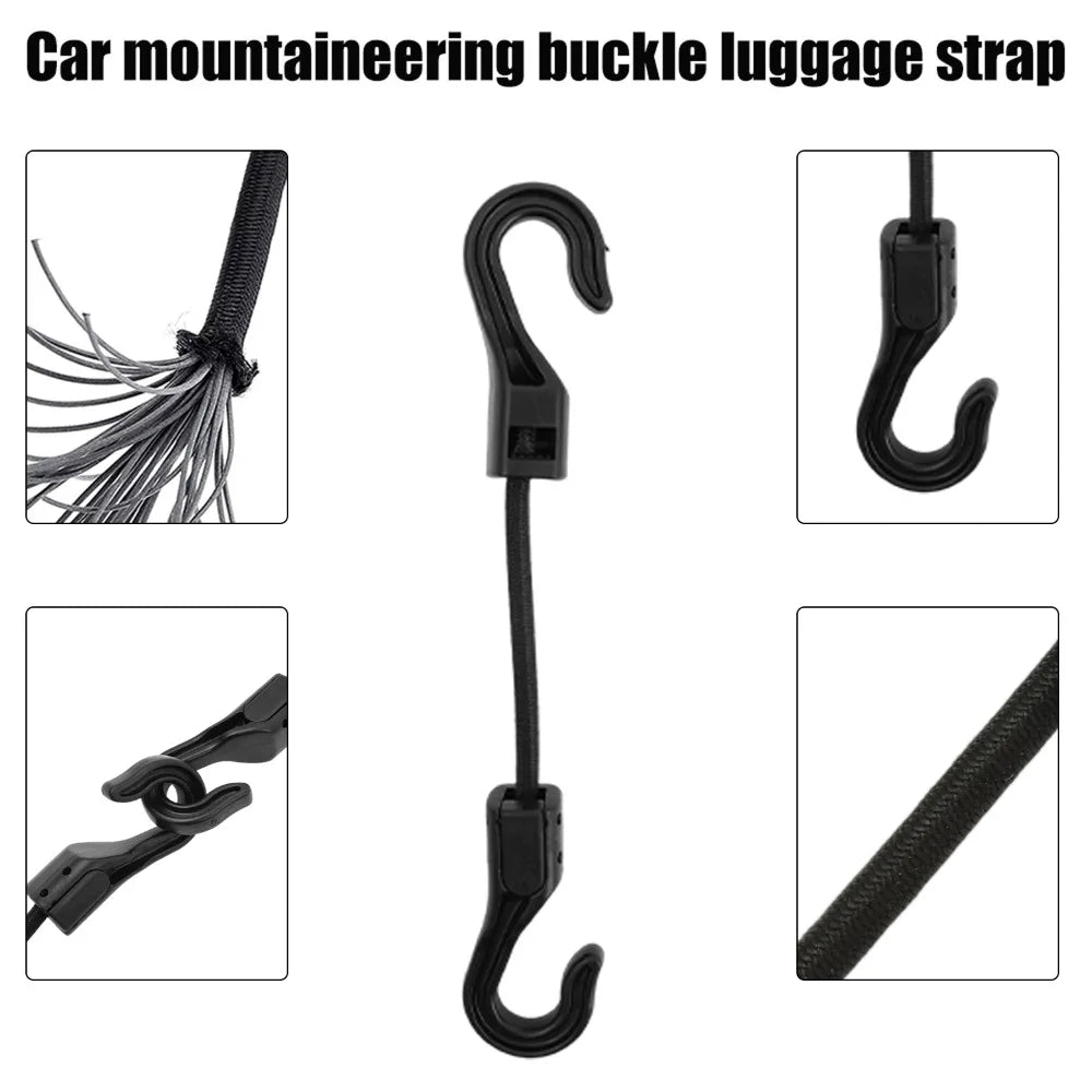 Stretchable Bungee Cord With Hook Nylon Elastic Rope For Camping