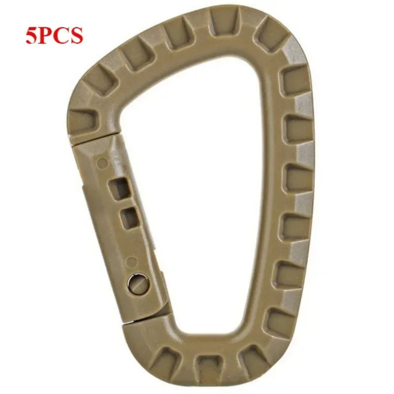 Plastic Carabiner Snap Clip D Ring For Webbing MOLLE Gear
