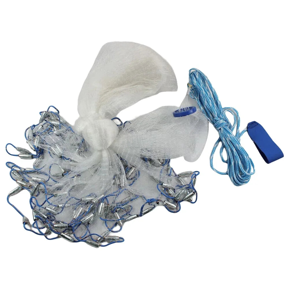 Nylon Monofilament Cast Net With Sinker For Fishing