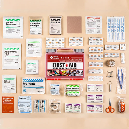 Rhino Rescue First Aid Kit Home Office Emergency Supplies