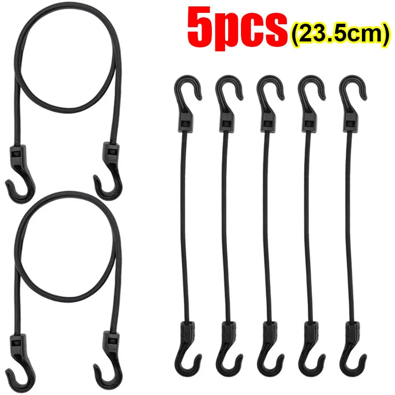 Stretchable Bungee Cord With Hook Nylon Elastic Rope For Camping