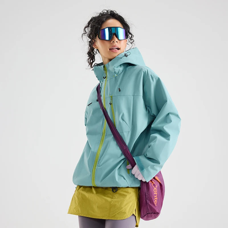 Unisex Waterproof Hooded Windbreaker Jacket For Hiking And Outdoor