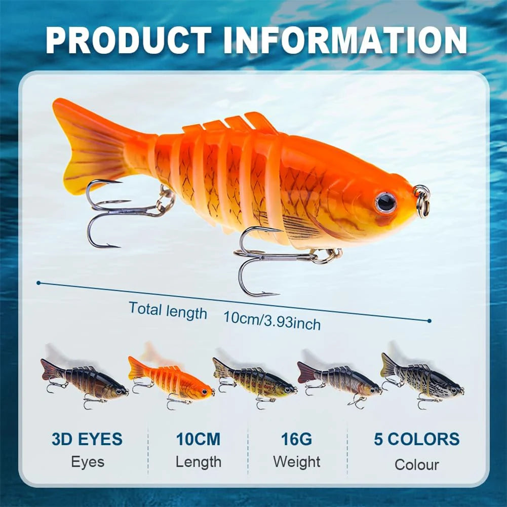 Sinking Wobblers Lifelike Multi Jointed Swimbait For Pike Bass Trout