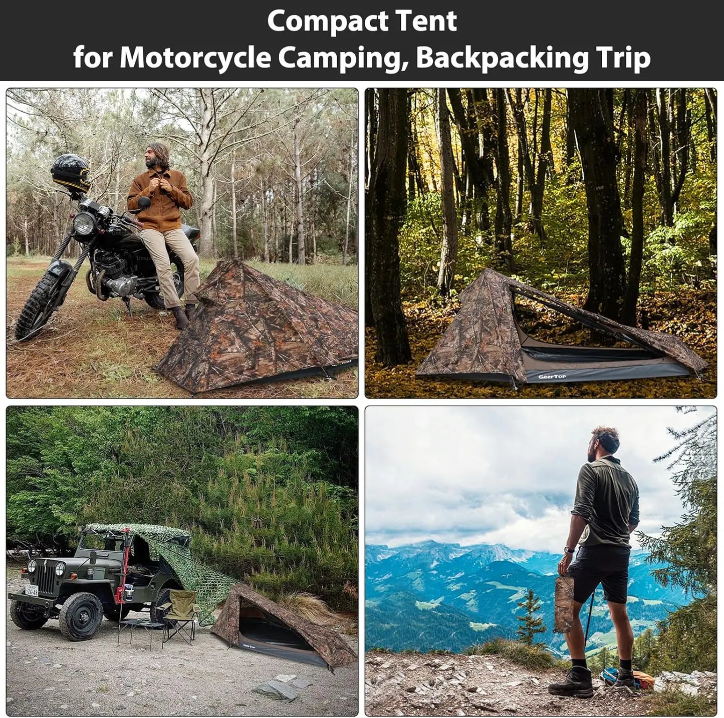 Ultralight Waterproof Bivy Tent for Camping and Hiking