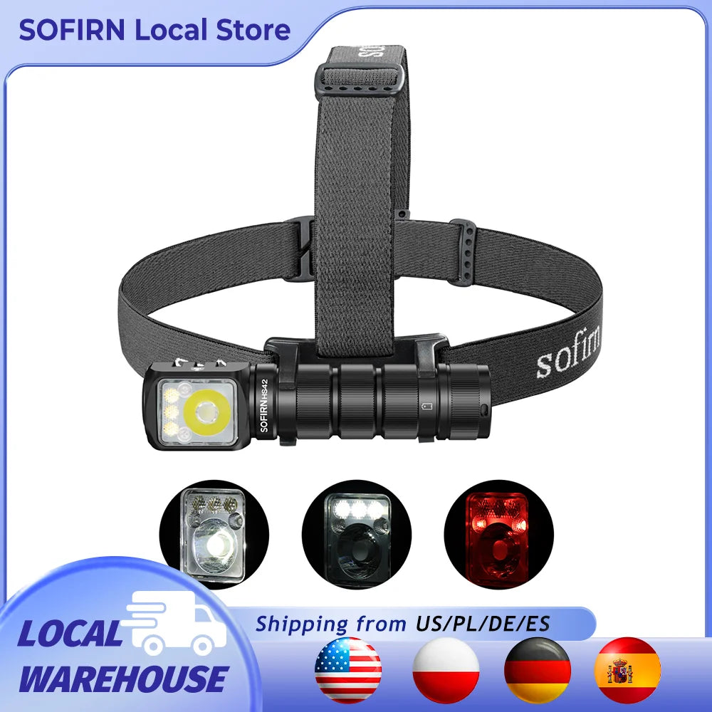 Sofirn HS42 Headlamp 2100lm SST40 LED USB C Rechargeable Flashlight