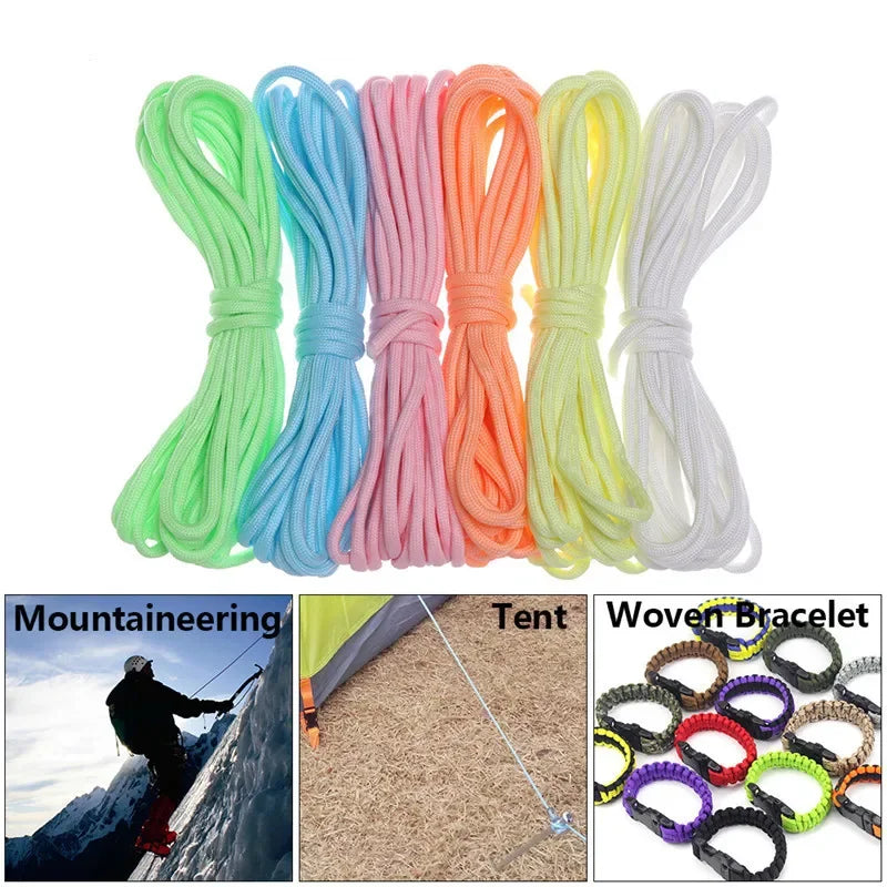 Luminous 9 Strand Nylon Paracord 550 Glow Survival Cord