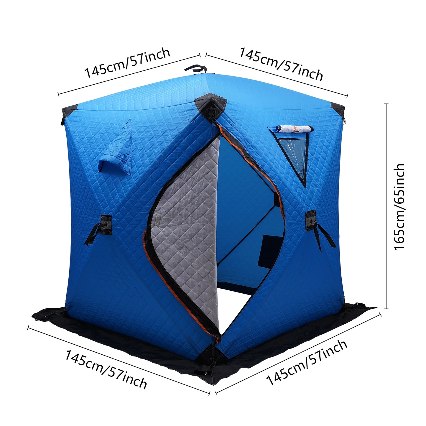 Ice Fishing Insulated Tent 1-2 Person Shelter With Storage