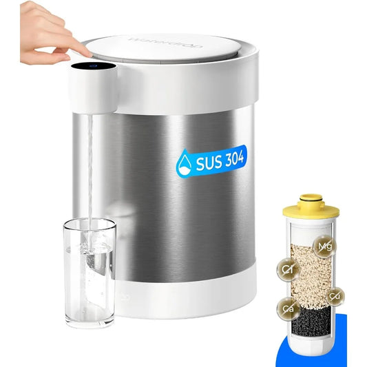 OLOEY 5-Stage Stainless Steel Countertop Water Filter Reduces Lead Chlorine