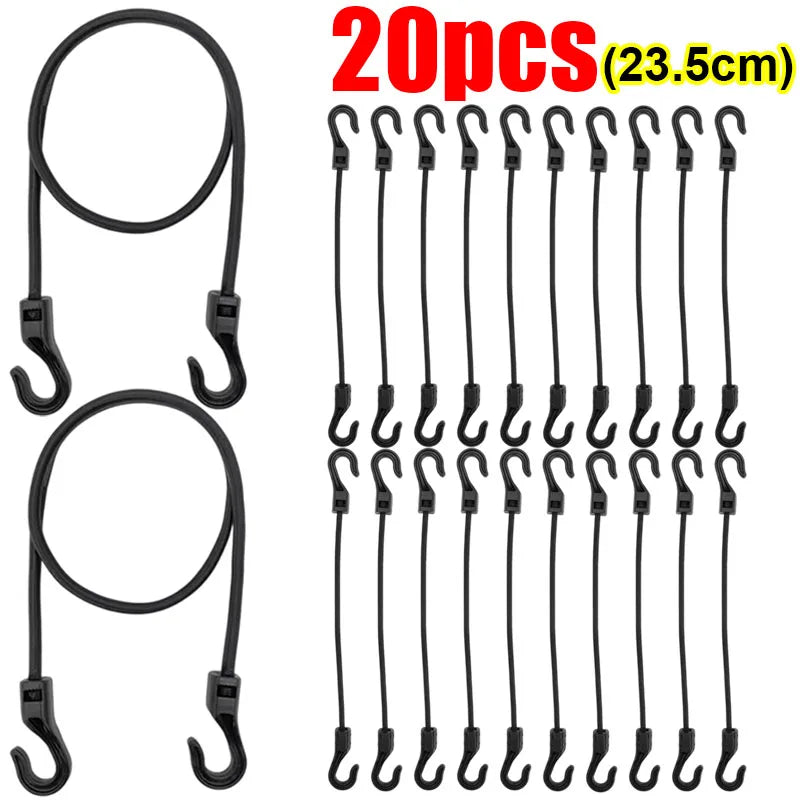 Stretchable Bungee Cord With Hook Nylon Elastic Rope For Camping