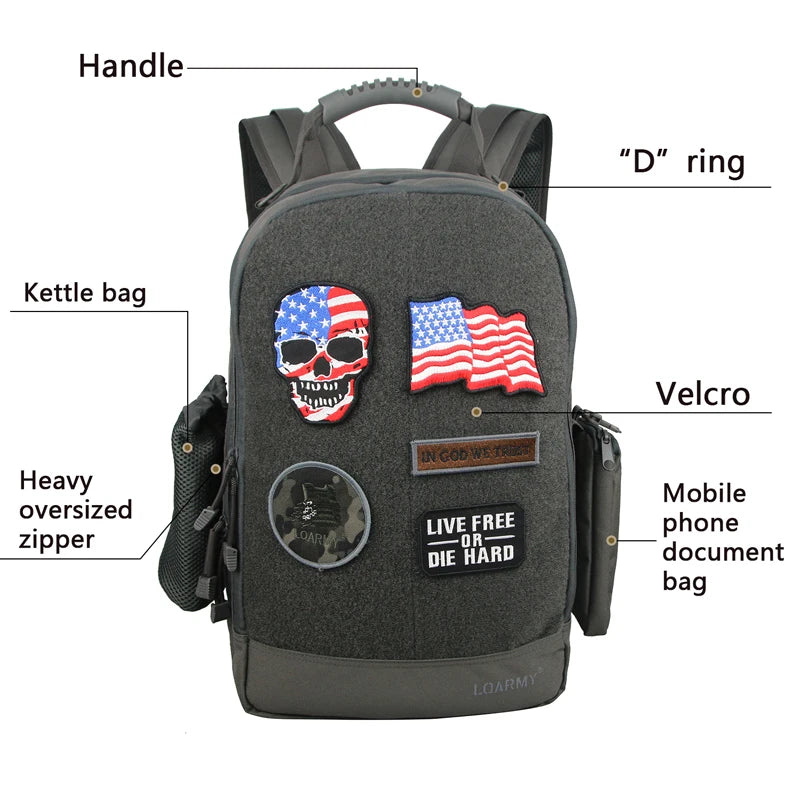 LQARMY Outdoor Tactical Backpack Military Laptop Bag